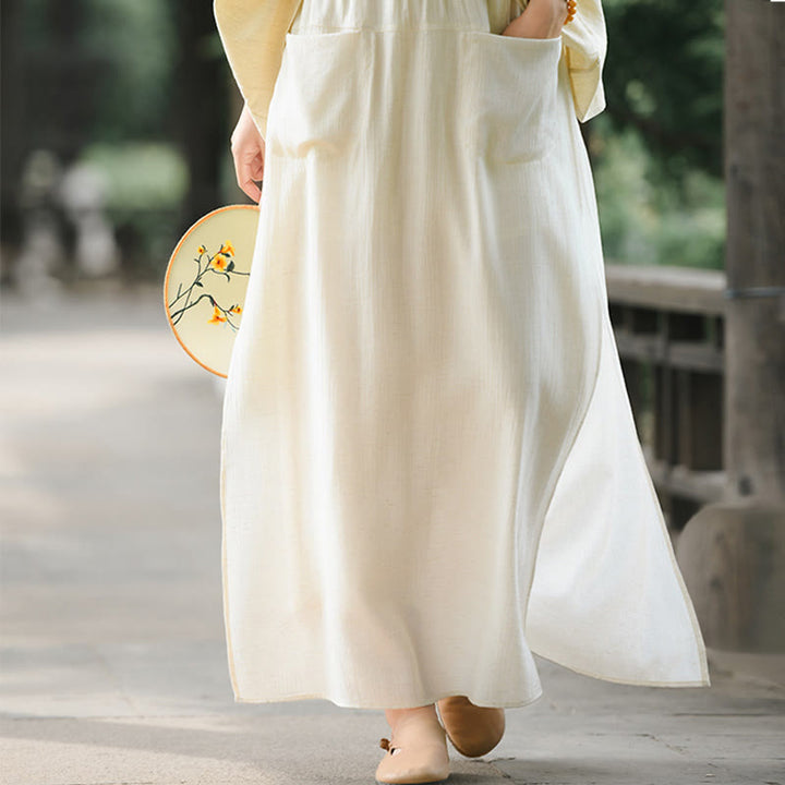 Buddha Stones Gonna e pantaloni da donna con tasche e spacchi sull'orlo in tinta unita - image 7