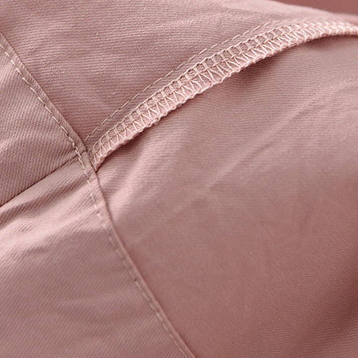 Buddha Stones Pantaloni Capri a gamba larga, cropped, casual, in cotone tinta unita, a vita alta, con tasche, da donna - image 17