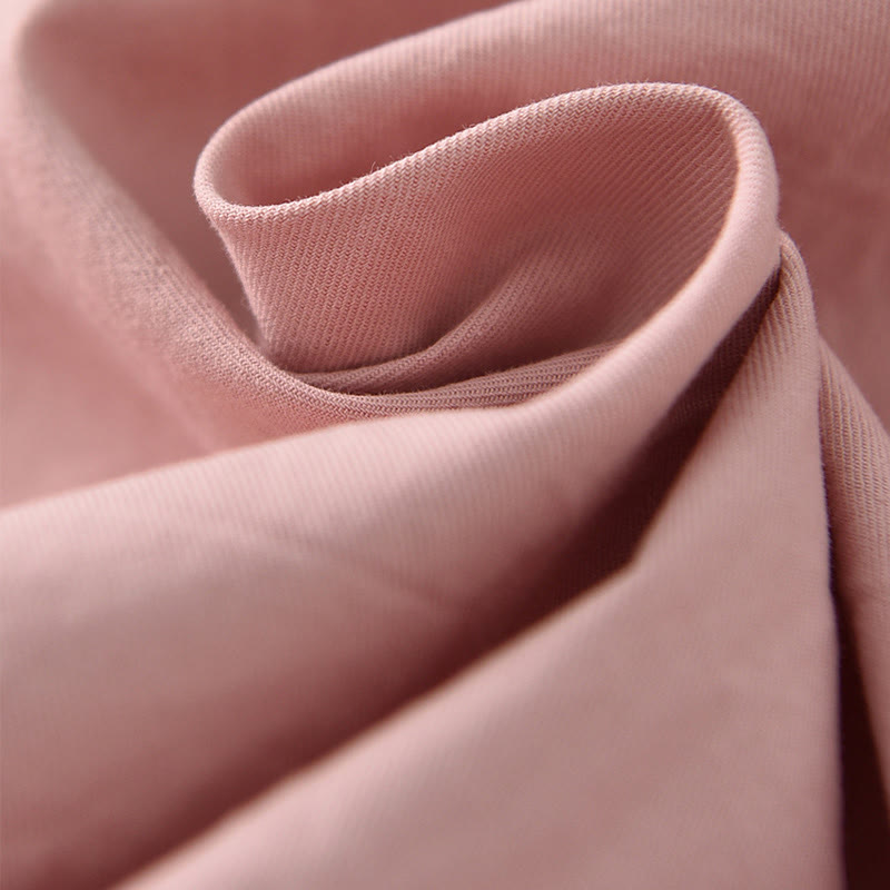 Buddha Stones Pantaloni Capri a gamba larga, cropped, casual, in cotone tinta unita, a vita alta, con tasche, da donna - image 16