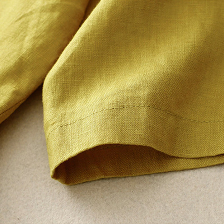 Giacca da abito da donna in cotone con bottoni, maniche a tre quarti e tasche, Buddha Stones - image 11