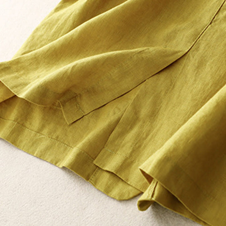 Giacca da abito da donna in cotone con bottoni, maniche a tre quarti e tasche, Buddha Stones - image 6