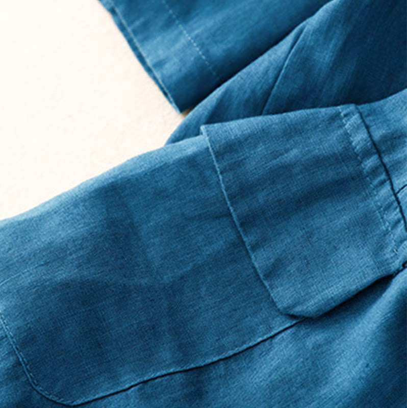 Giacca da abito da donna in cotone con bottoni, maniche a tre quarti e tasche, Buddha Stones - image 16