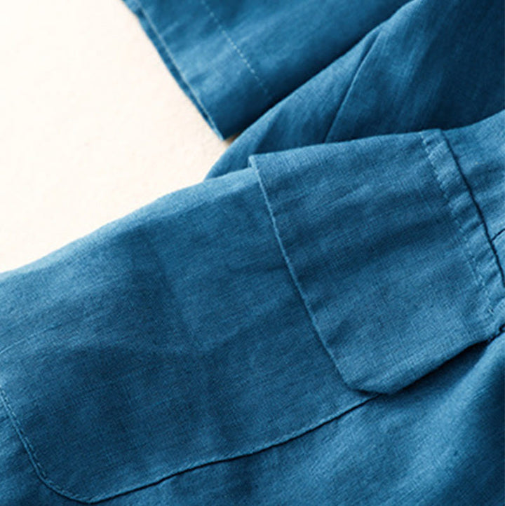 Giacca da abito da donna in cotone con bottoni, maniche a tre quarti e tasche, Buddha Stones - image 16