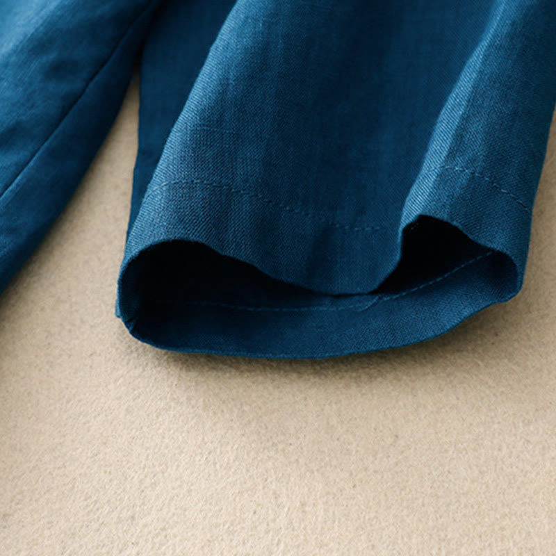 Giacca da abito da donna in cotone con bottoni, maniche a tre quarti e tasche, Buddha Stones - image 17