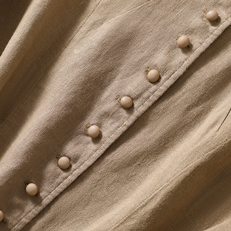 Camicia da donna a maniche lunghe con colletto alla coreana e tasche Buddha Stones - image 27