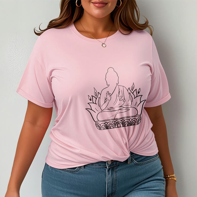 Maglietta casual con motivo Buddha Stones Meditation Buddha - image 14