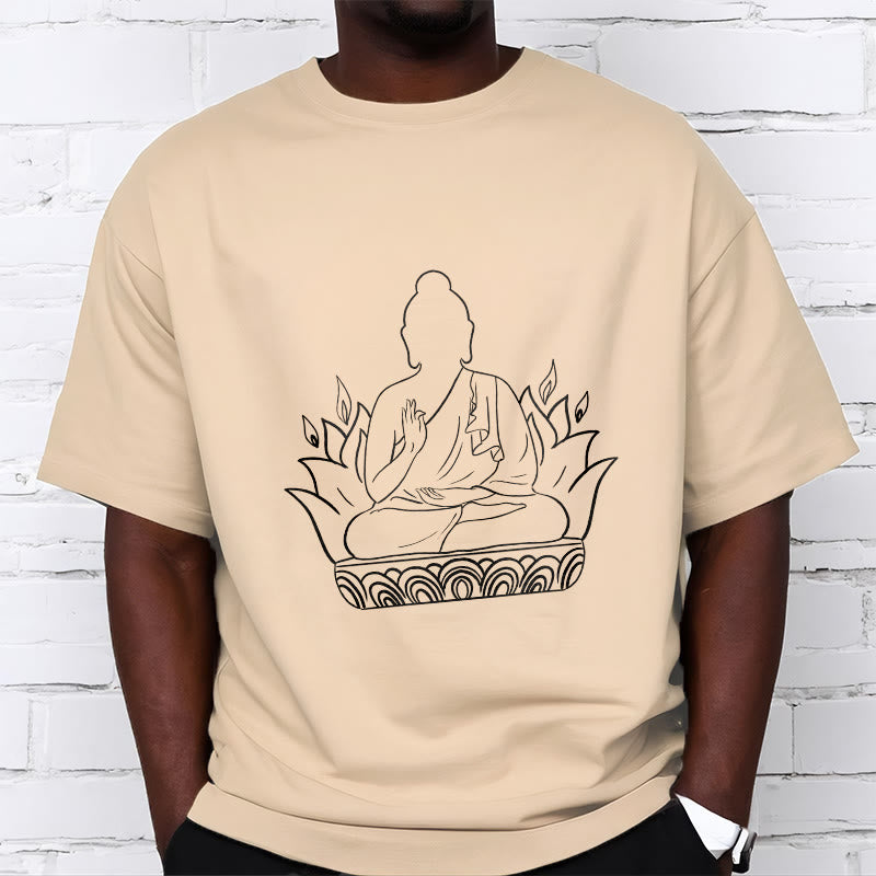 Maglietta casual con motivo Buddha Stones Meditation Buddha - image 2