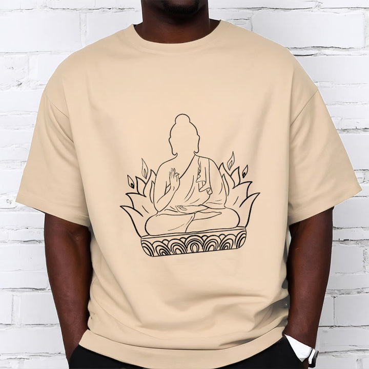 Maglietta casual con motivo Buddha Stones Meditation Buddha - image 2