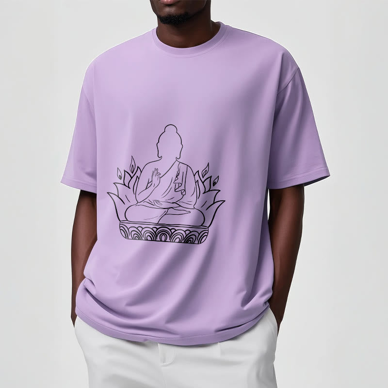 Maglietta casual con motivo Buddha Stones Meditation Buddha - image 18
