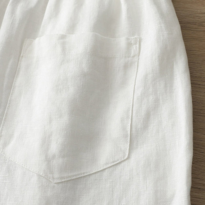 Pantaloni larghi da donna in cotone con tasche e cerniera, stile retrò casual Buddha Stones