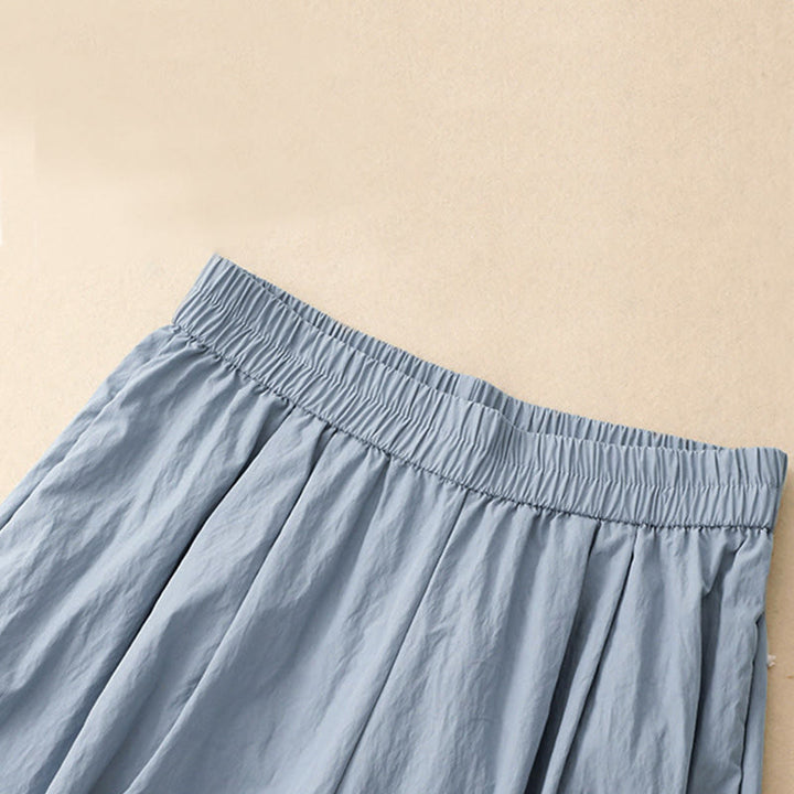 Pantaloni larghi da donna in cotone con orlo cavo, lunghezza 7-8, con tasche, modello Buddha Stones