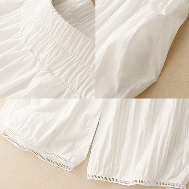 Pantaloni larghi da donna in cotone con orlo cavo, lunghezza 7-8, con tasche, modello Buddha Stones - image 11