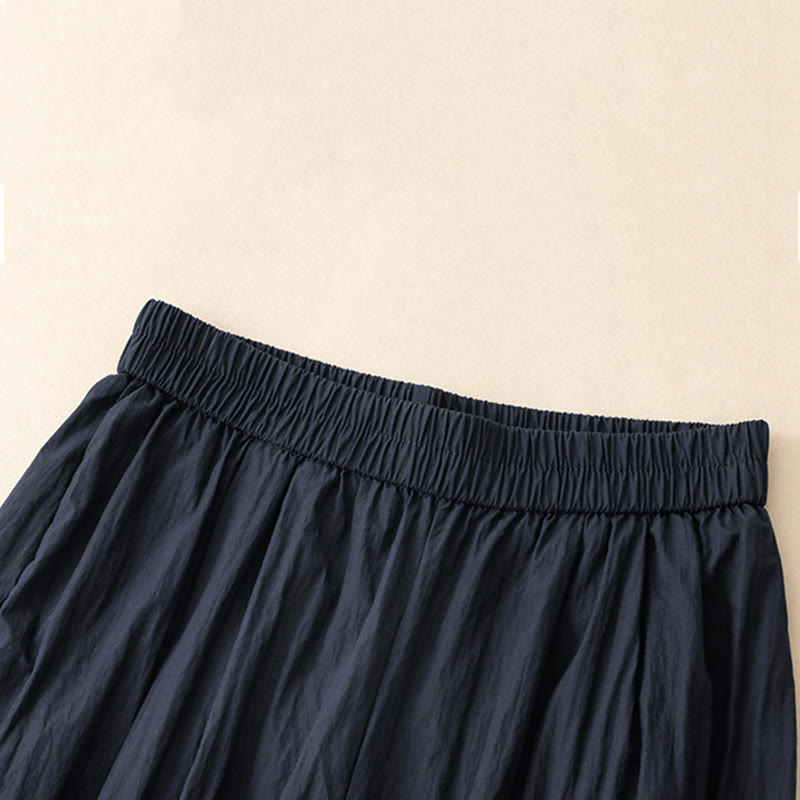 Pantaloni larghi da donna in cotone con orlo cavo, lunghezza 7-8, con tasche, modello Buddha Stones