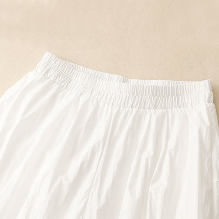 Pantaloni larghi da donna in cotone con orlo cavo, lunghezza 7-8, con tasche, modello Buddha Stones
