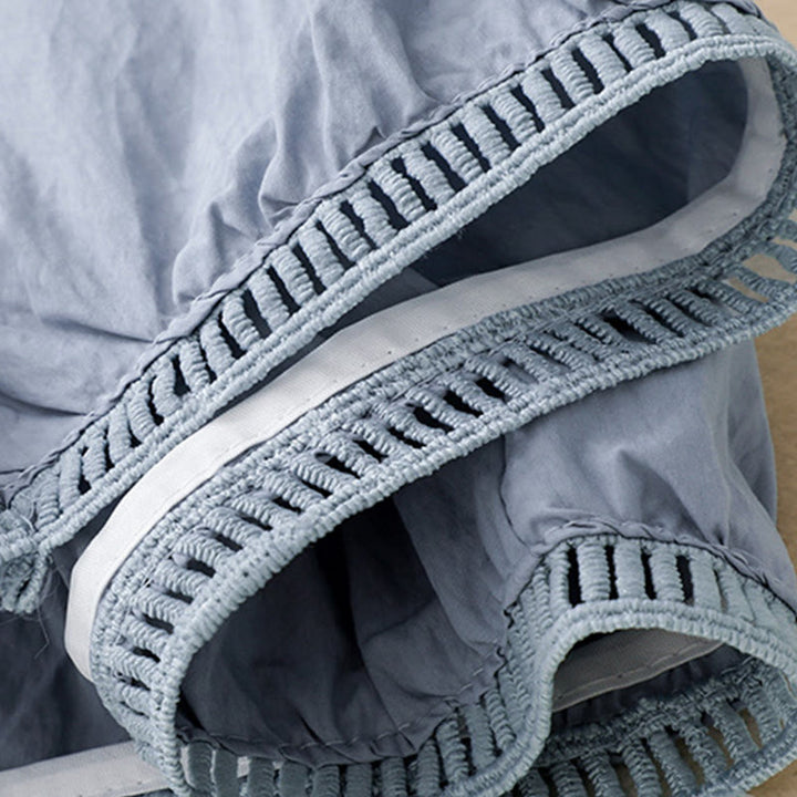 Pantaloni larghi da donna in cotone con orlo cavo, lunghezza 7-8, con tasche, modello Buddha Stones
