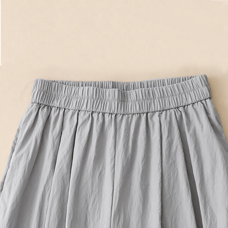 Pantaloni larghi da donna in cotone con orlo cavo, lunghezza 7-8, con tasche, modello Buddha Stones