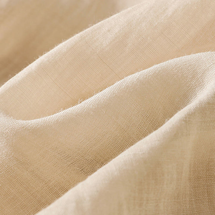 Pantaloni da donna in cotone a gamba larga con coulisse e ricamo Buddha Stones Commute, con tasche - image 14