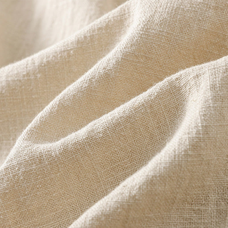 Pantaloni harem da donna in lino e cotone con tasche, a vita alta, con design semplice e semplice, motivo Buddha Stones - image 7