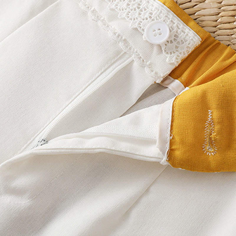 Pantaloni larghi da donna in cotone e lino con tasche, modello Buddha Stones, casual, con cinturino in pizzo cavo