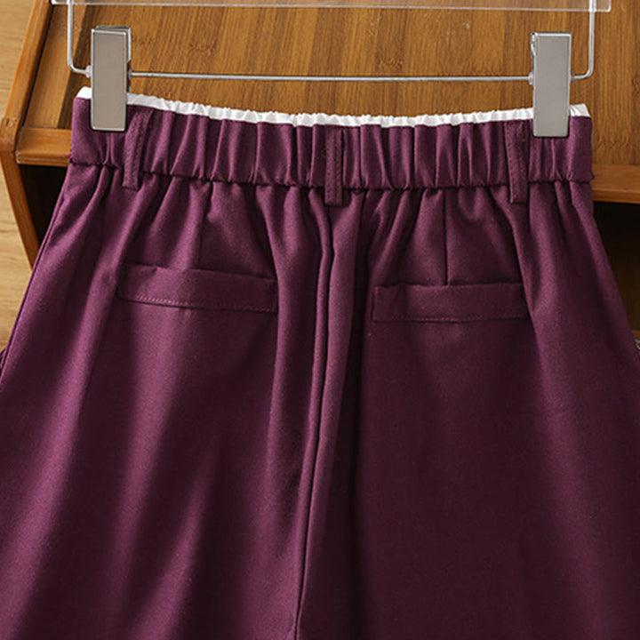 Pantaloni larghi da donna in cotone e lino con tasche, modello Buddha Stones, casual, con cinturino in pizzo cavo