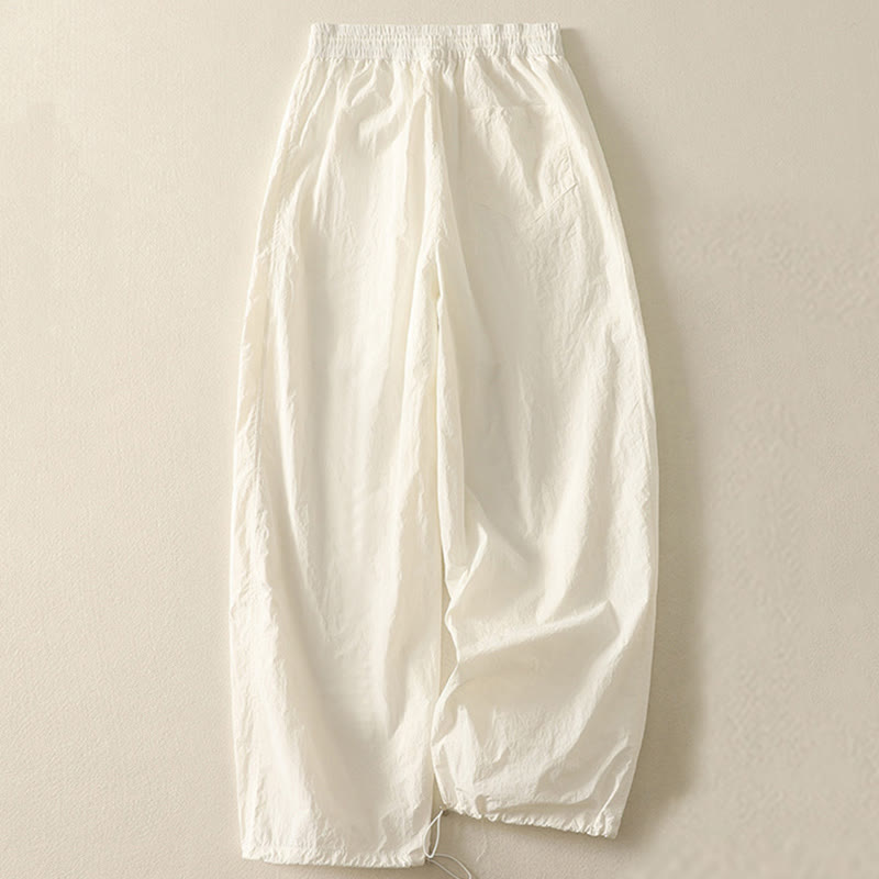 Pantaloni Buddha Stones Summer Vintage con coulisse e polsini con tasche - image 6