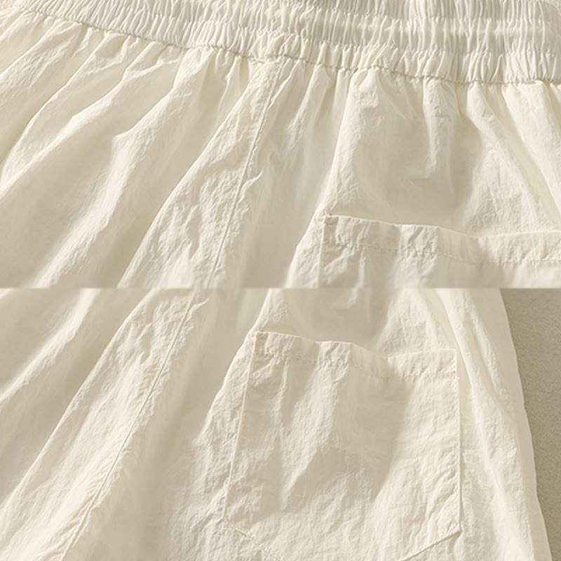 Pantaloni Buddha Stones Summer Vintage con coulisse e polsini con tasche