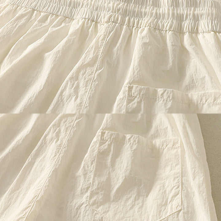 Pantaloni Buddha Stones Summer Vintage con coulisse e polsini con tasche