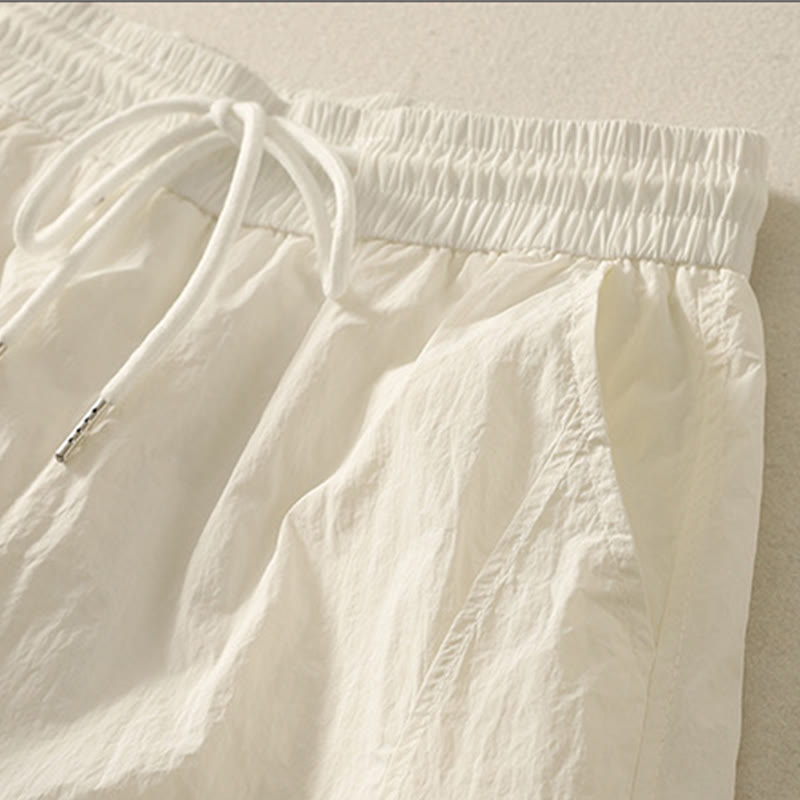 Pantaloni Buddha Stones Summer Vintage con coulisse e polsini con tasche - image 10