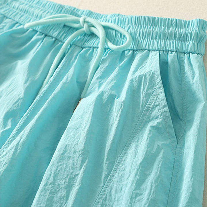 Pantaloni Buddha Stones Summer Vintage con coulisse e polsini con tasche