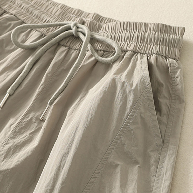 Pantaloni Buddha Stones Summer Vintage con coulisse e polsini con tasche
