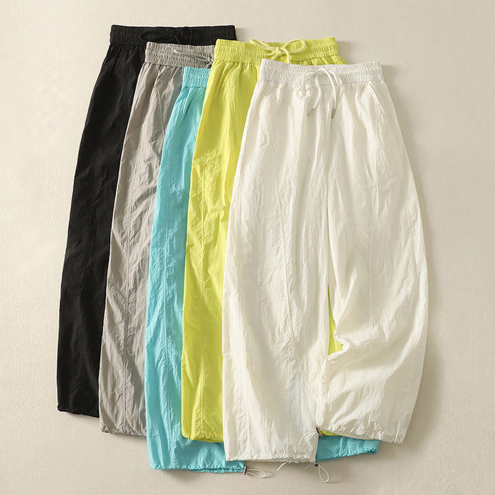 Pantaloni Buddha Stones Summer Vintage con coulisse e polsini con tasche - image 33