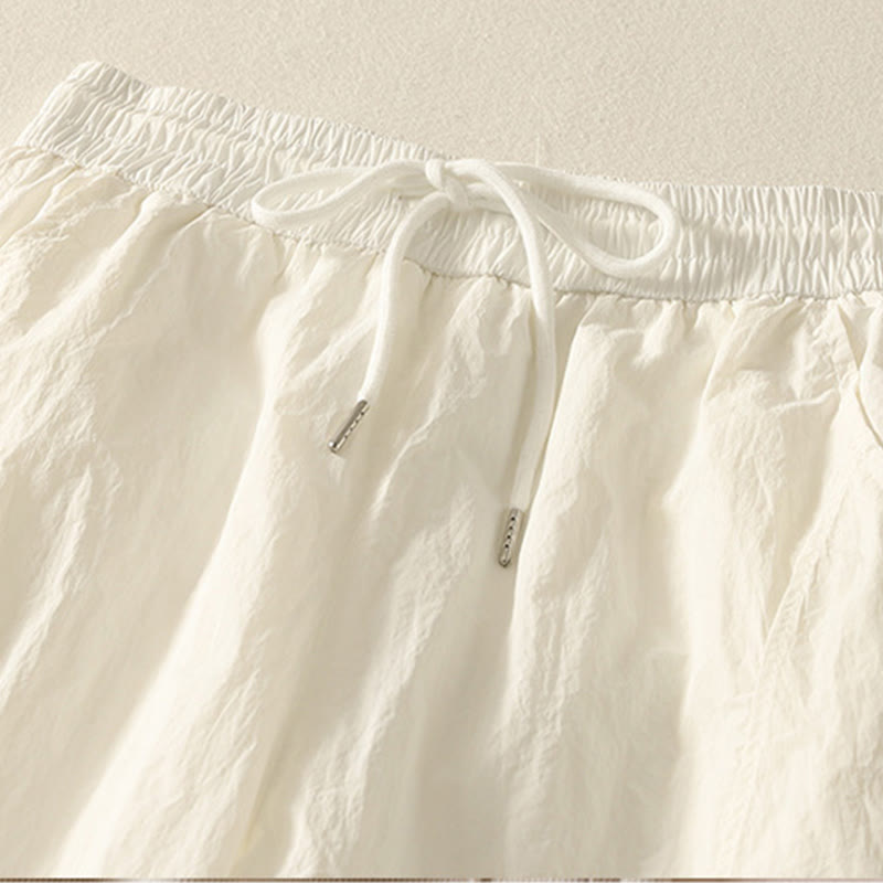 Pantaloni Buddha Stones Summer Vintage con coulisse e polsini con tasche - image 9