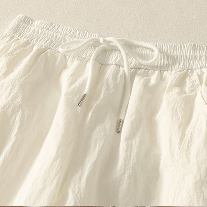 Pantaloni Buddha Stones Summer Vintage con coulisse e polsini con tasche - image 9
