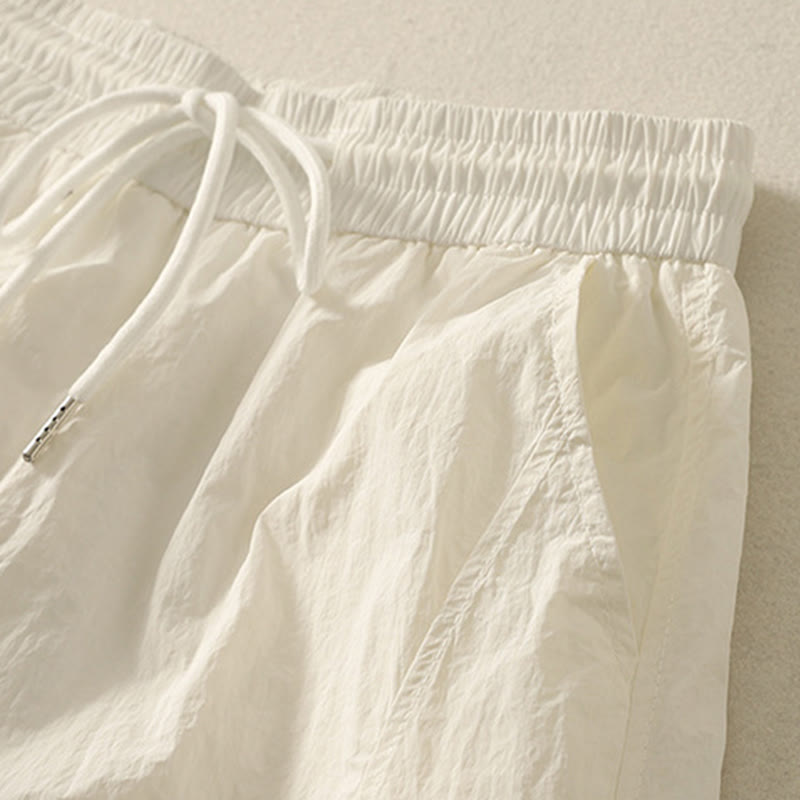 Pantaloni Buddha Stones Summer Vintage con coulisse e polsini con tasche