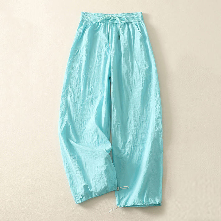Pantaloni Buddha Stones Summer Vintage con coulisse e polsini con tasche