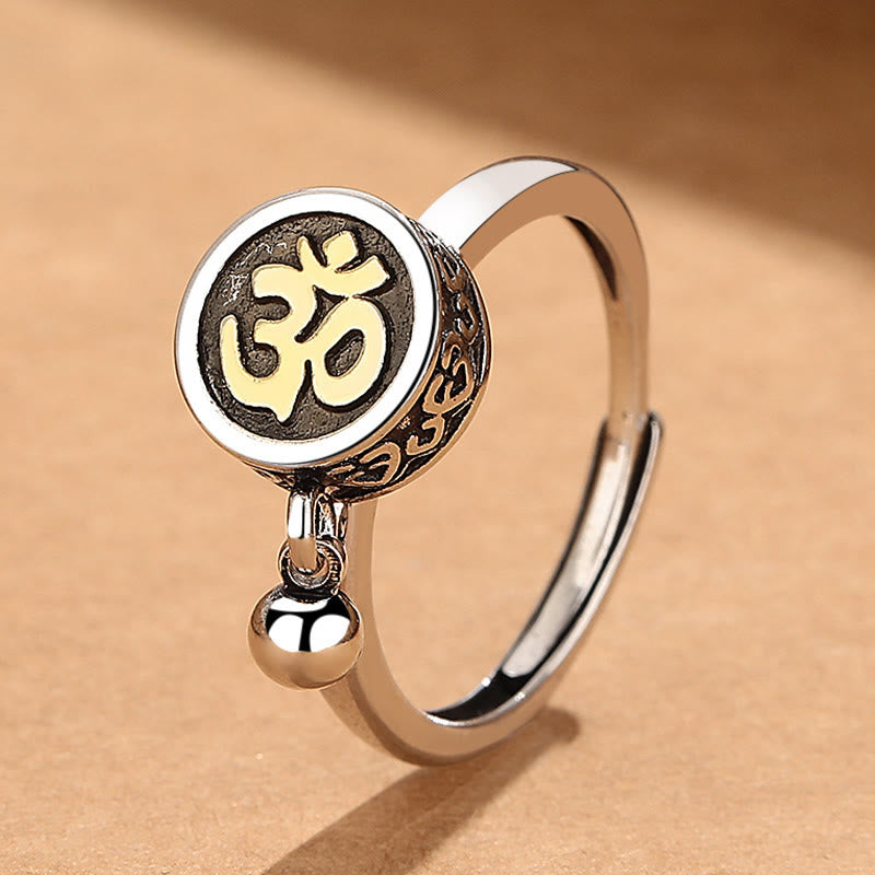 Anello da uomo regolabile con simbolo naturale Om Buddha Stones per la ricchezza - Rame (Ricchezza ♥ Fortuna) - image 1