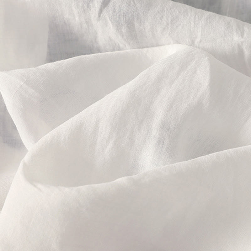 Maglietta casual da donna in cotone e lino con scollo a V e maniche corte, ricamata con Buddha Stones - image 23