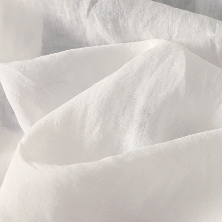 Maglietta casual da donna in cotone e lino con scollo a V e maniche corte, ricamata con Buddha Stones - image 23