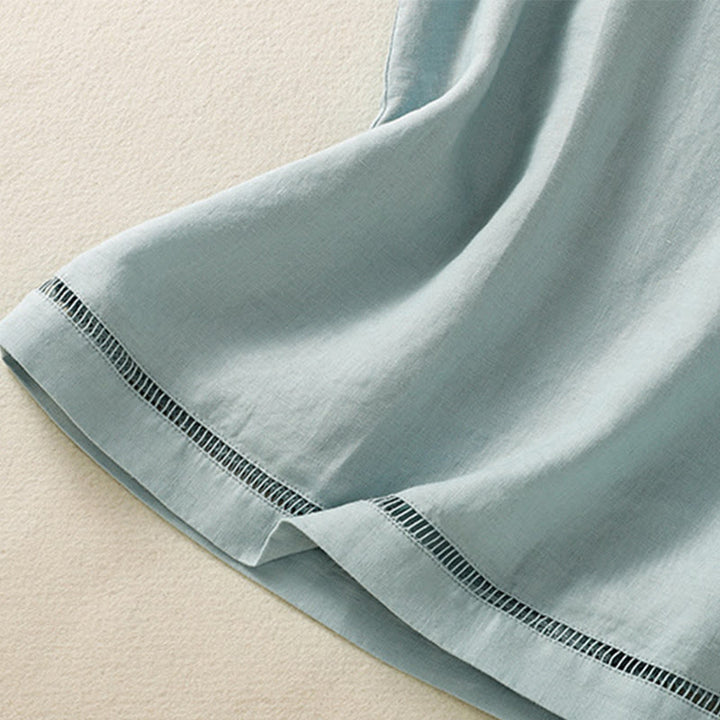 Gilet senza maniche in cotone da donna con scollo a giro semplice e bottoni, motivo Buddha Stones - image 12