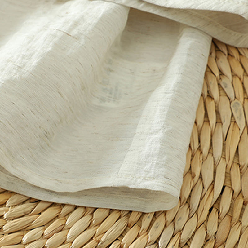 Camicia da donna con maniche a tre quarti e bottoni bianchi a tinta unita Buddha Stones - image 9