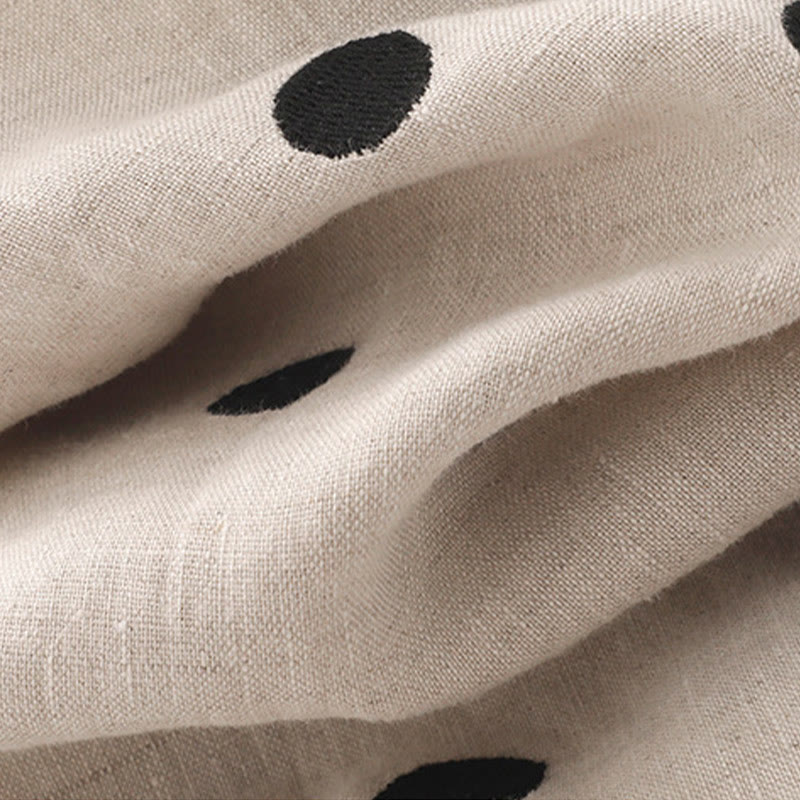 Abito midi da donna in cotone e lino con tasche, scollo a V Buddha Stones - image 17