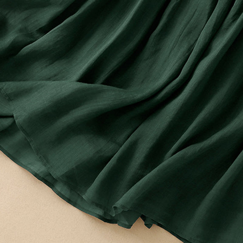 Gonna da donna con coulisse in vita elasticizzata e tinta unita, modello Buddha Stones Summer - image 8