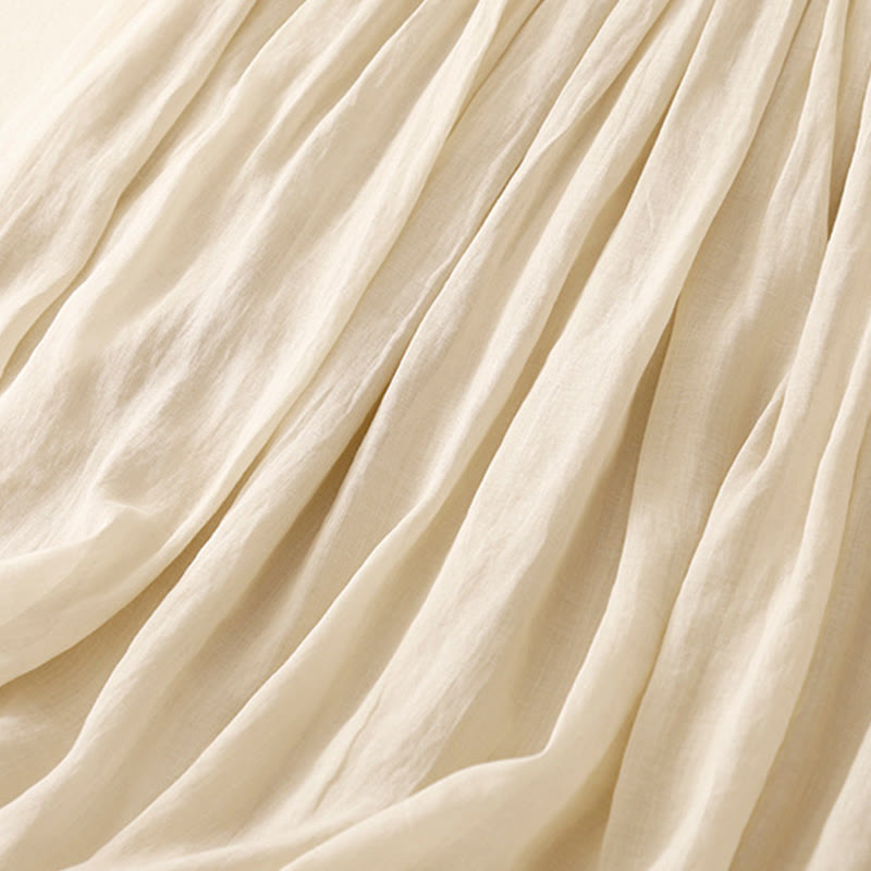 Gonna da donna con coulisse in vita elasticizzata e tinta unita, modello Buddha Stones Summer - image 25