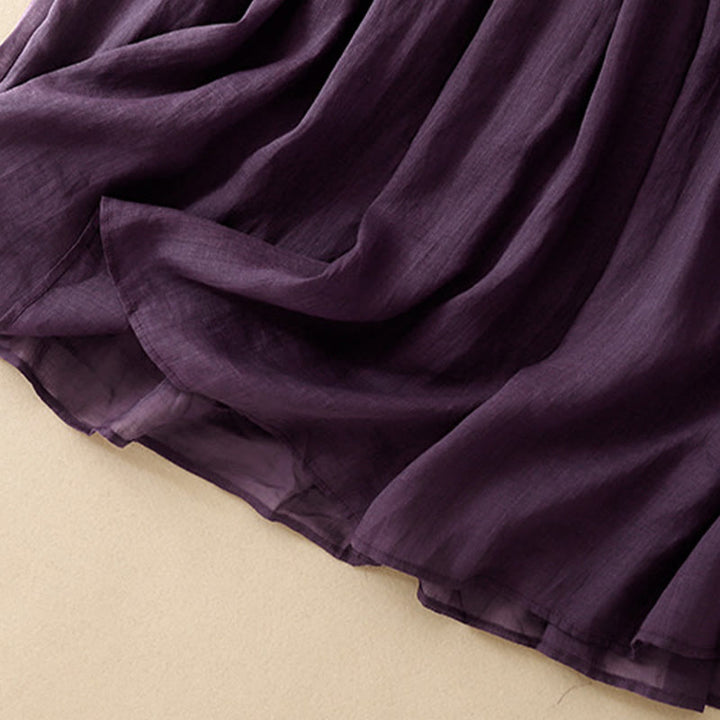 Gonna da donna con coulisse in vita elasticizzata e tinta unita, modello Buddha Stones Summer