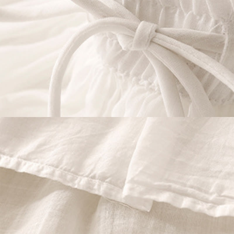 Gonna da donna con coulisse in vita elasticizzata e tinta unita, modello Buddha Stones Summer