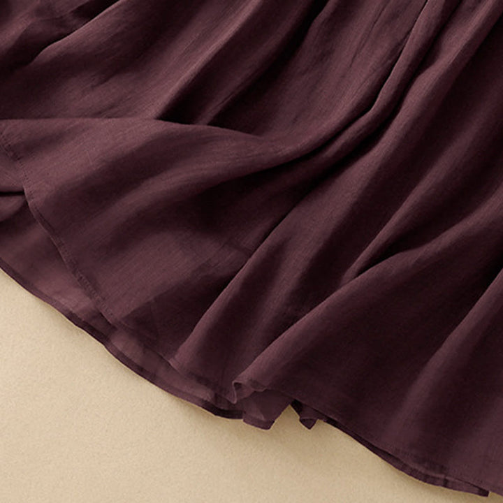 Gonna da donna con coulisse in vita elasticizzata e tinta unita, modello Buddha Stones Summer