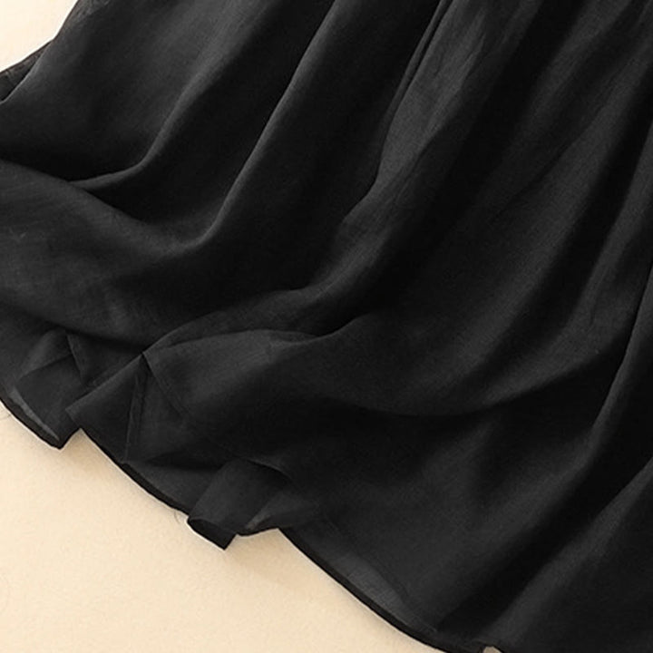 Gonna da donna con coulisse in vita elasticizzata e tinta unita, modello Buddha Stones Summer