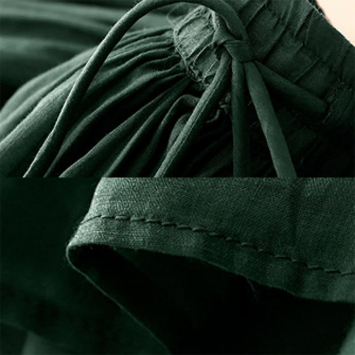 Gonna da donna con coulisse in vita elasticizzata e tinta unita, modello Buddha Stones Summer