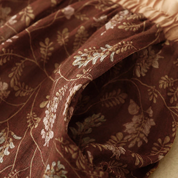 Gonna da donna in lino e cotone con tasche, a trapezio, floreale, con elastico in vita e motivo Buddha Stones - image 4