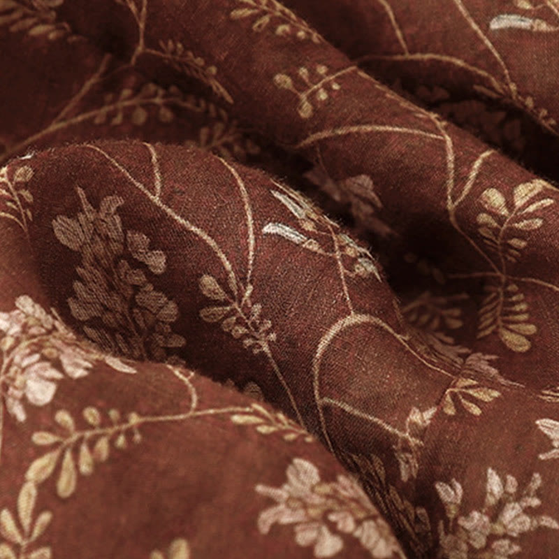 Gonna da donna in lino e cotone con tasche, a trapezio, floreale, con elastico in vita e motivo Buddha Stones - image 7